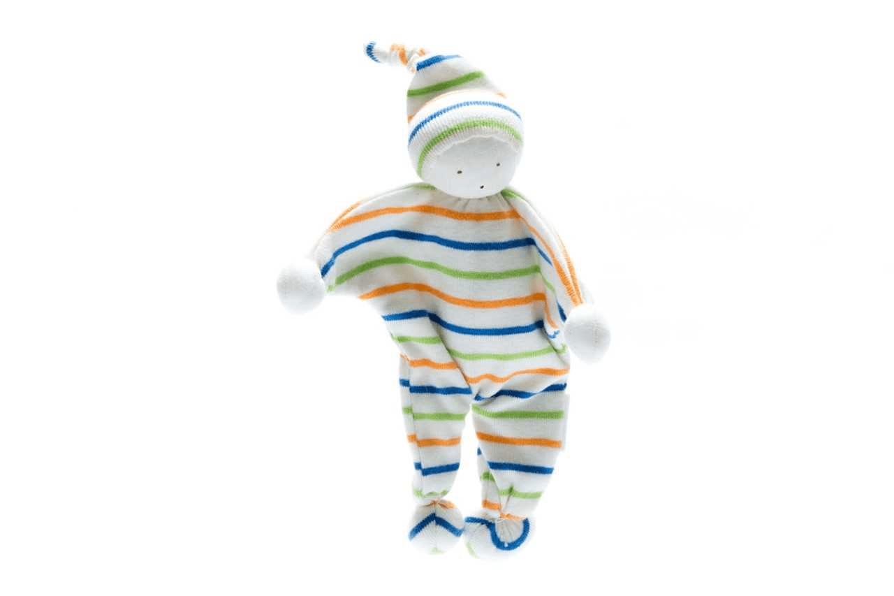 Organic Cotton Baby Comforter Bright Stripes Pattern
